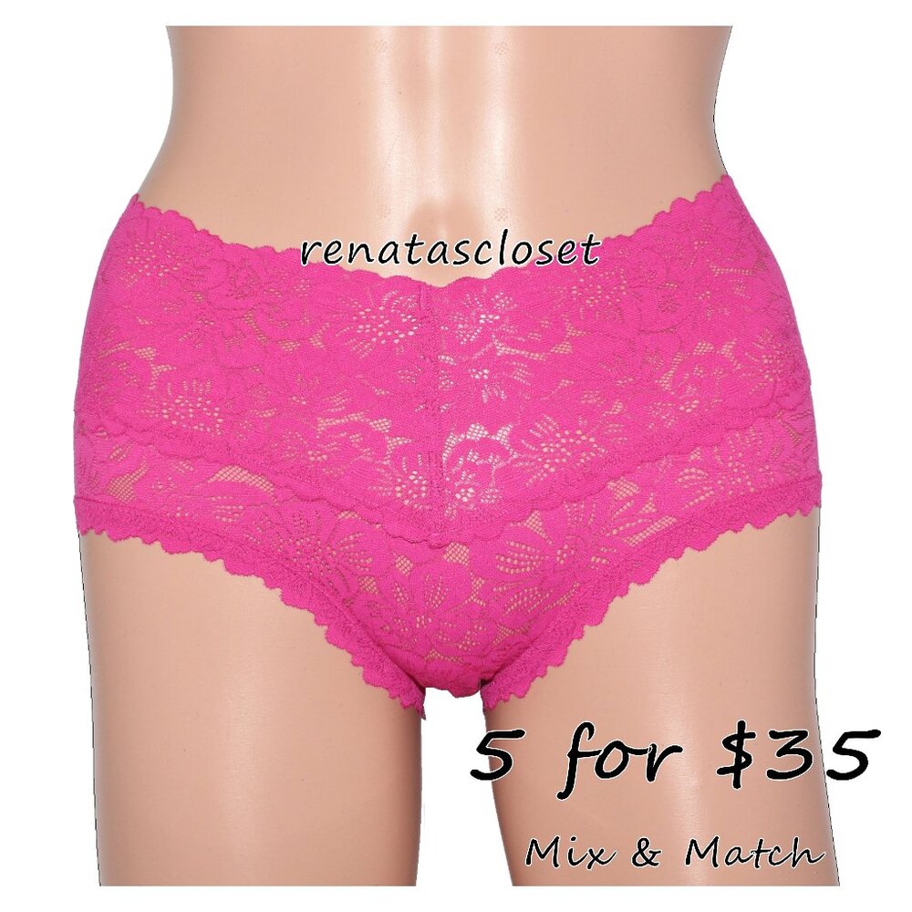 Aerie Women's Show-Off Rosey Lace Boybrief Underwear NWT